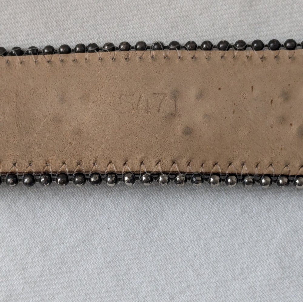 Vintage LeatherRock Black Belt For Women With Studs. Size Midium 34 Made in USA - Picture 9 of 13